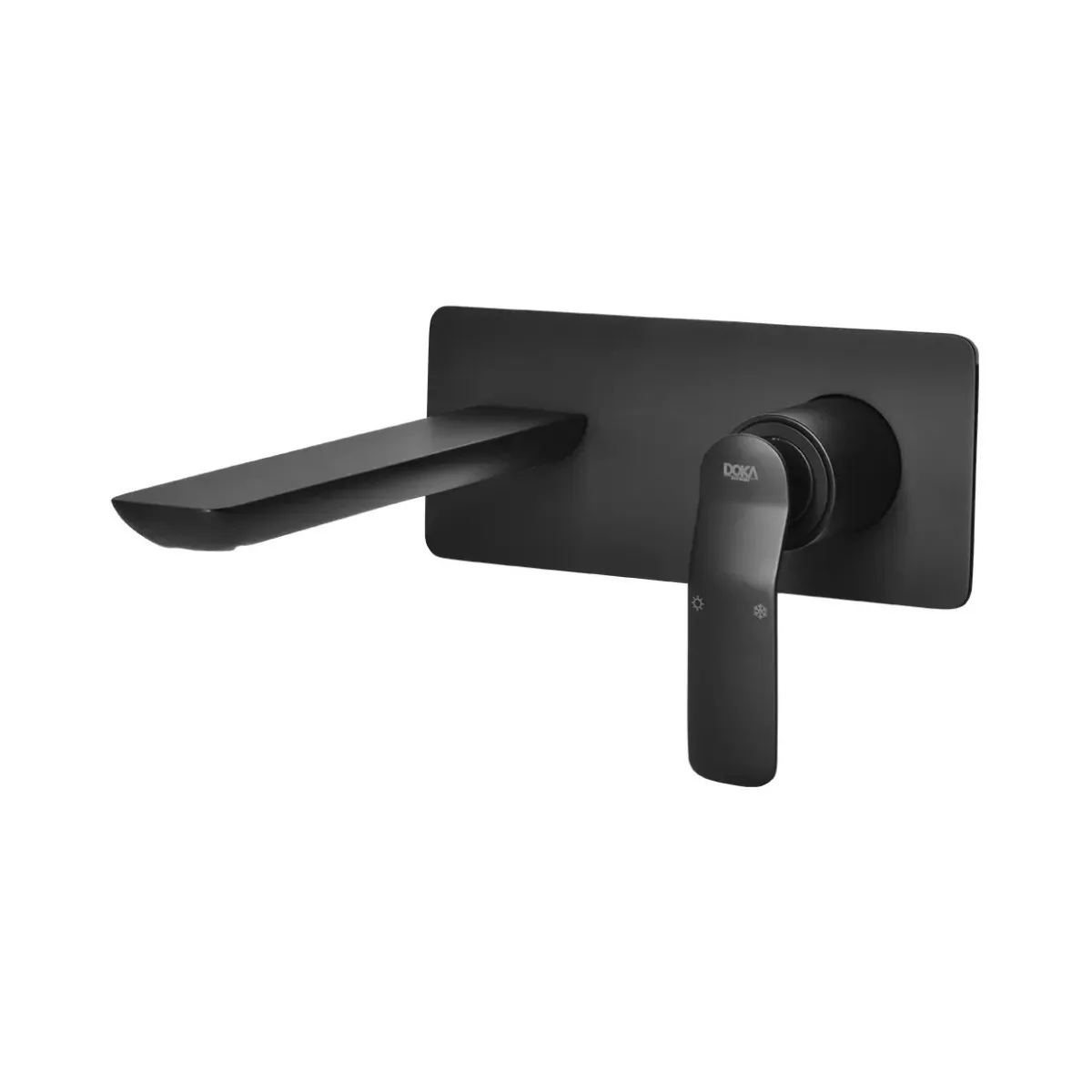Monocomando de Parede para Banheiro Matt Black Deca Rainbow