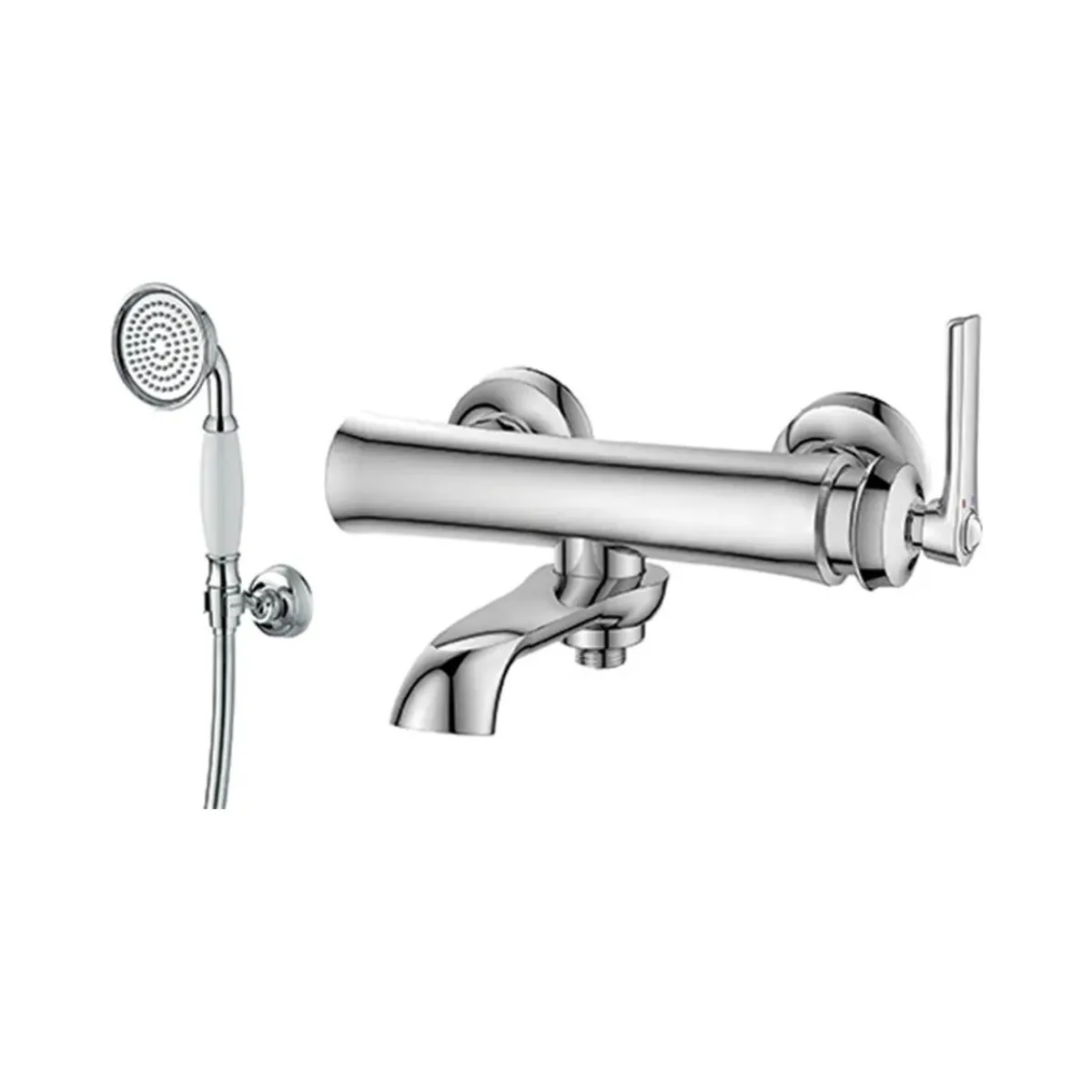 Monocomando de Parede com Ducha Manual para Banheira Chrome