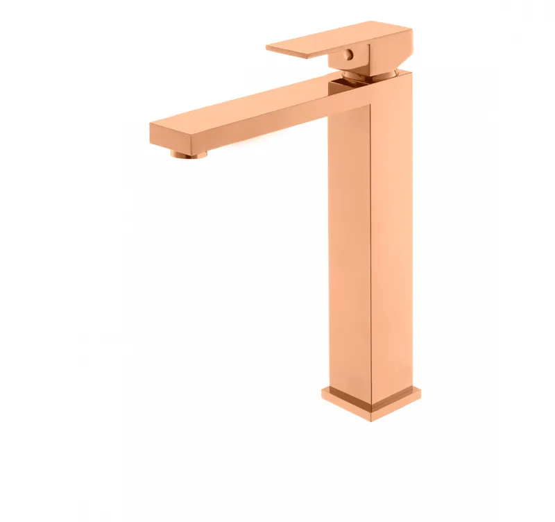 Monocomando Rubinettos Square Rosé Gold banheiro Mono 1817 B. Al