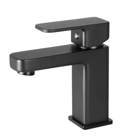Monocomondo para banheiro bica baixa Meber Axiom Slim 2875 C52 Preto Matte