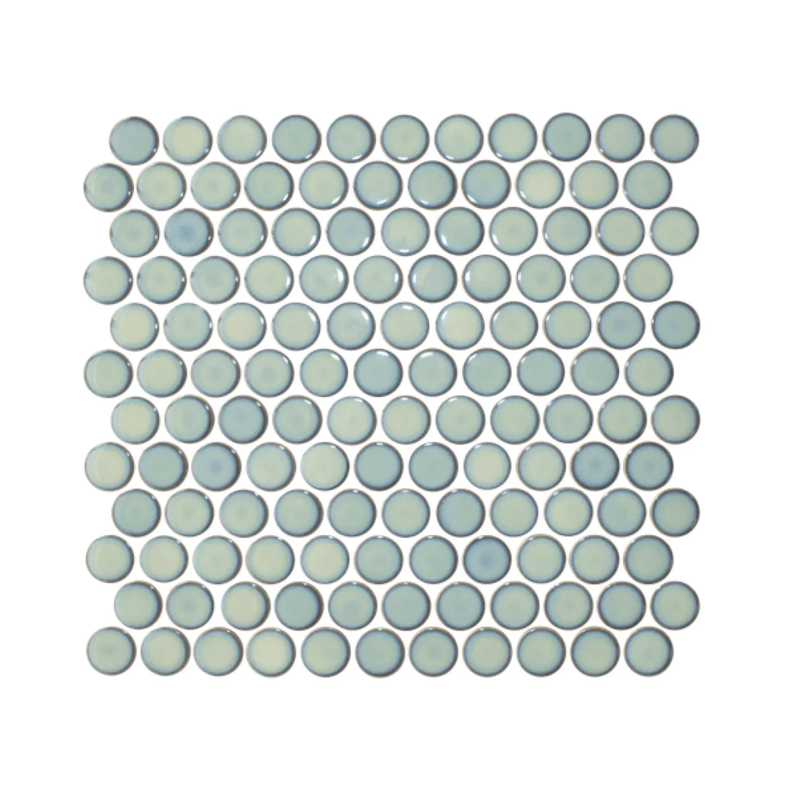 Mosaico Verde Brilhante 31x33 Ceusa Petit Poá Lux