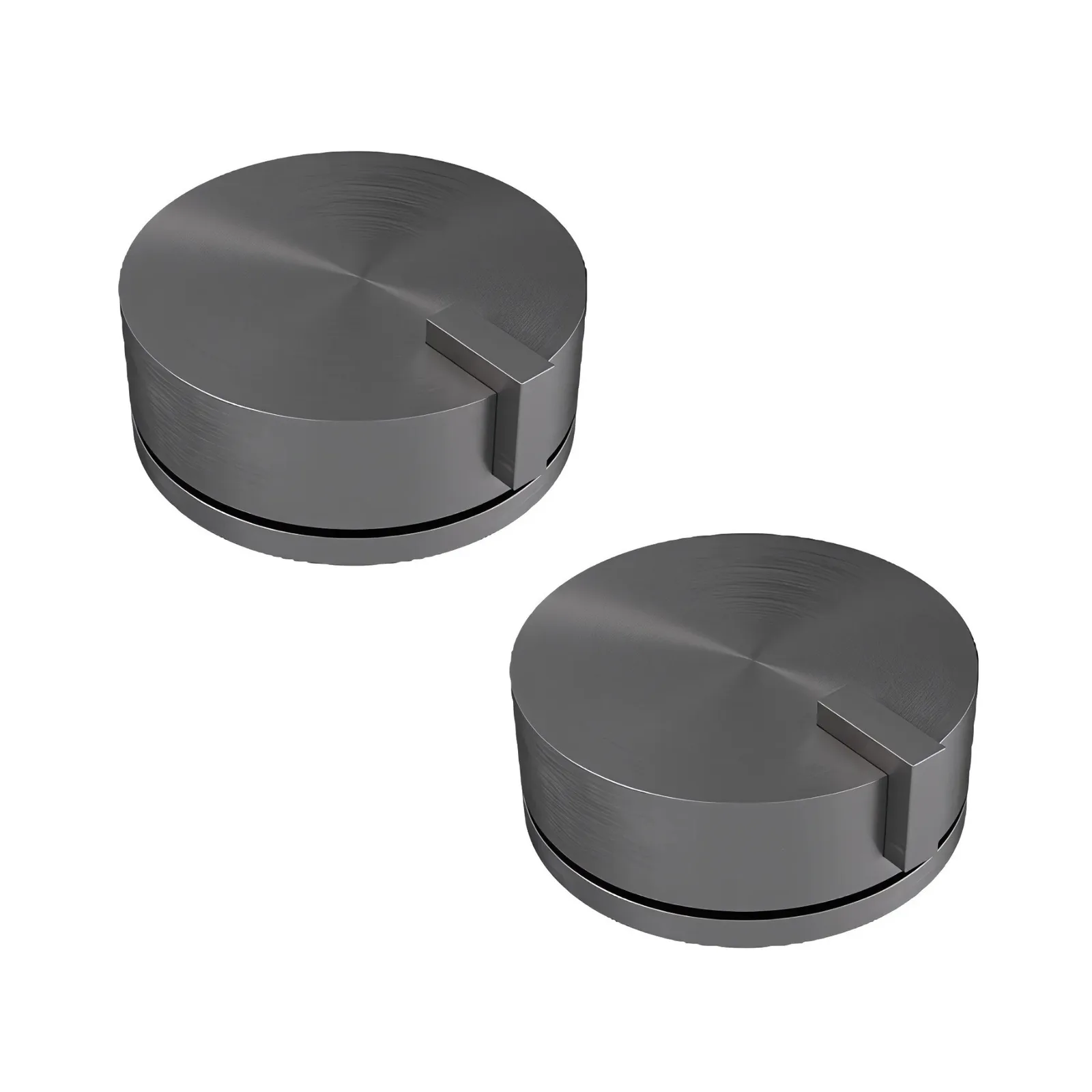 Par de Acionamentos Misturadores Doka de Bancada para Lavatório Quantum Brushed Nickel