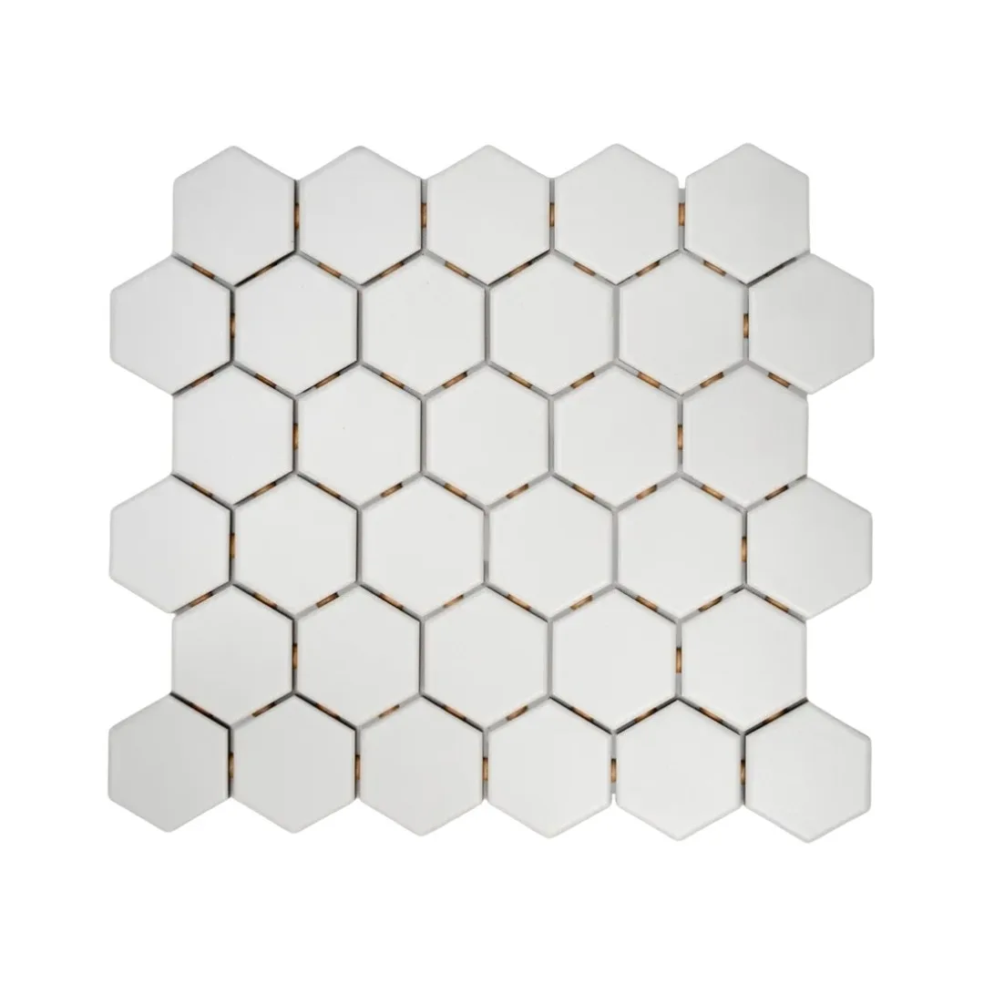 Pastilha Ártico Esmaltada Hexagonal 5,00cm M-6249 Atlas
