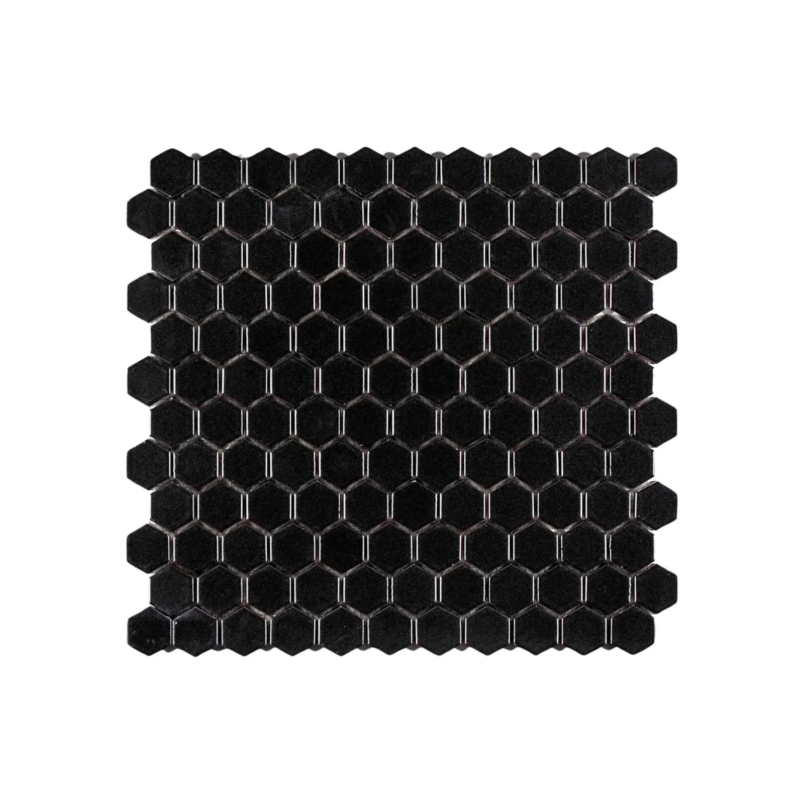 Pastilha Atlas Esmaltada Hexagonal 2,65cm m4337 Preto