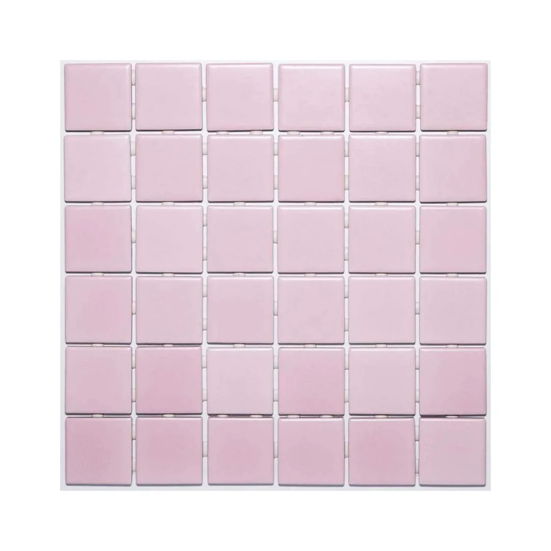 Pastilha Rosa 5x5 Atlas Esmaltada M15400 Flox