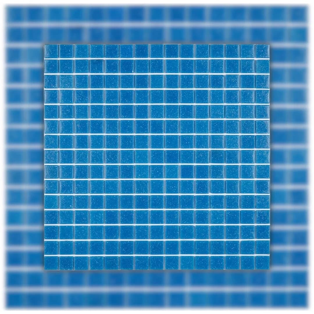 Pastilha Azul 32,3×32,3 (05 PÇ/CX) Glass Mosaic Fosca "A"