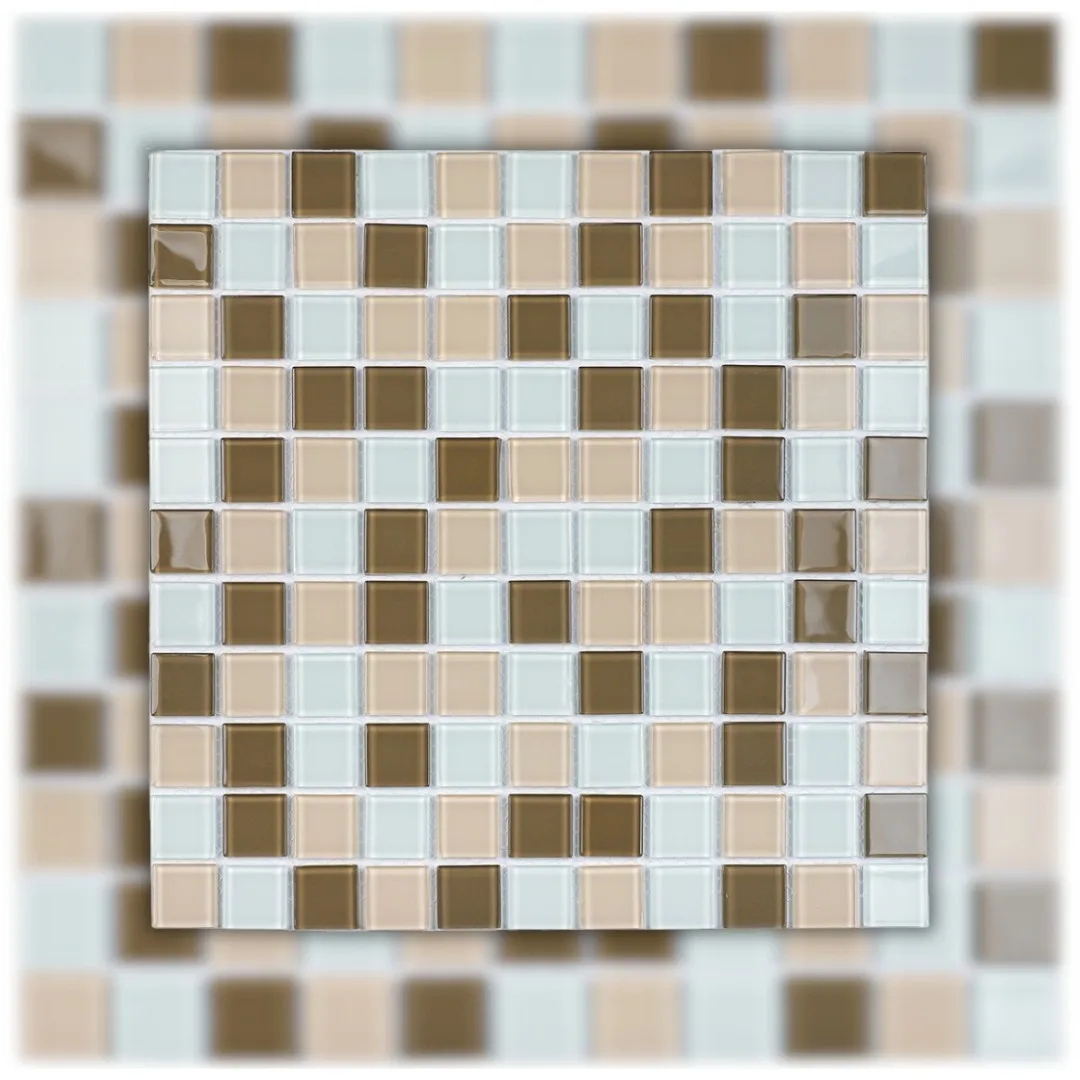 Pastilha Bege 30x30 Glass Mosaic Cristal "A"