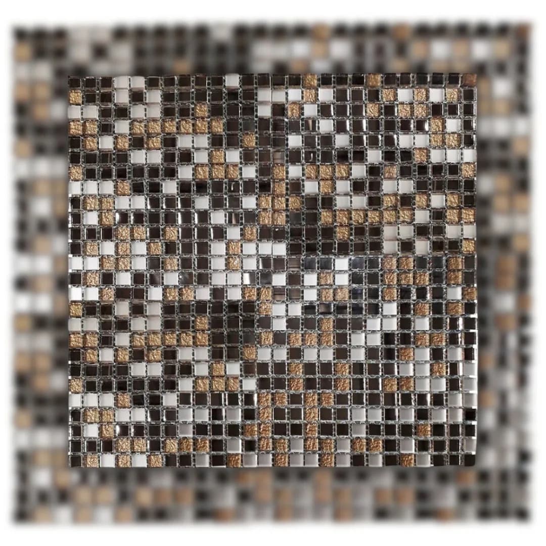 Pastilha Bege 30x30 (05 PÇ/CX) Glass Mosaic Mirror Mosaic "A"