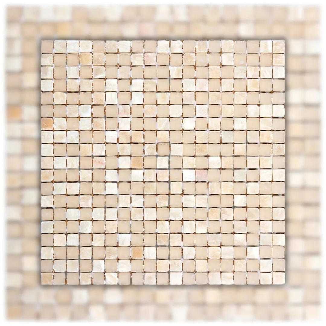 Pastilha Bege 31x31 (05 PÇ/CX) Glass Mosaic Glass Stone "A"