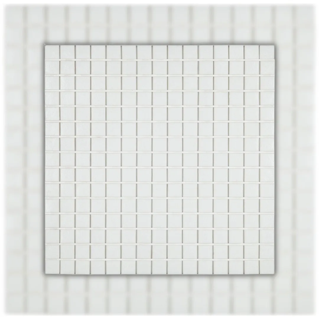 Pastilha Branca 32,3x32,3 (05 PÇ/CX) Glass Mosaic Fosca "A"