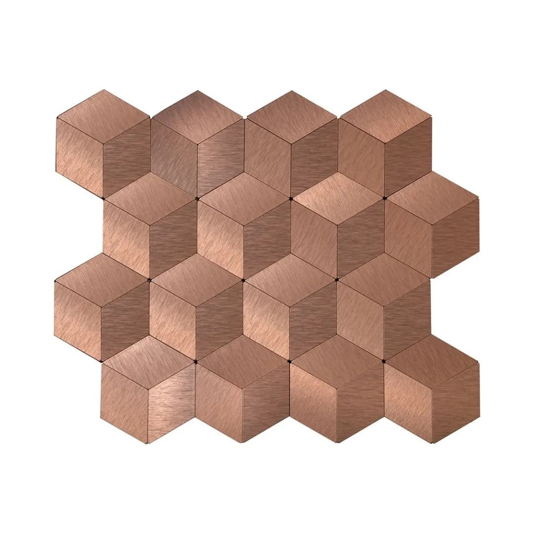 Pastilha Bronze 29X30,3 (5 PÇ/CX) Glass Mosaic Metal "A"