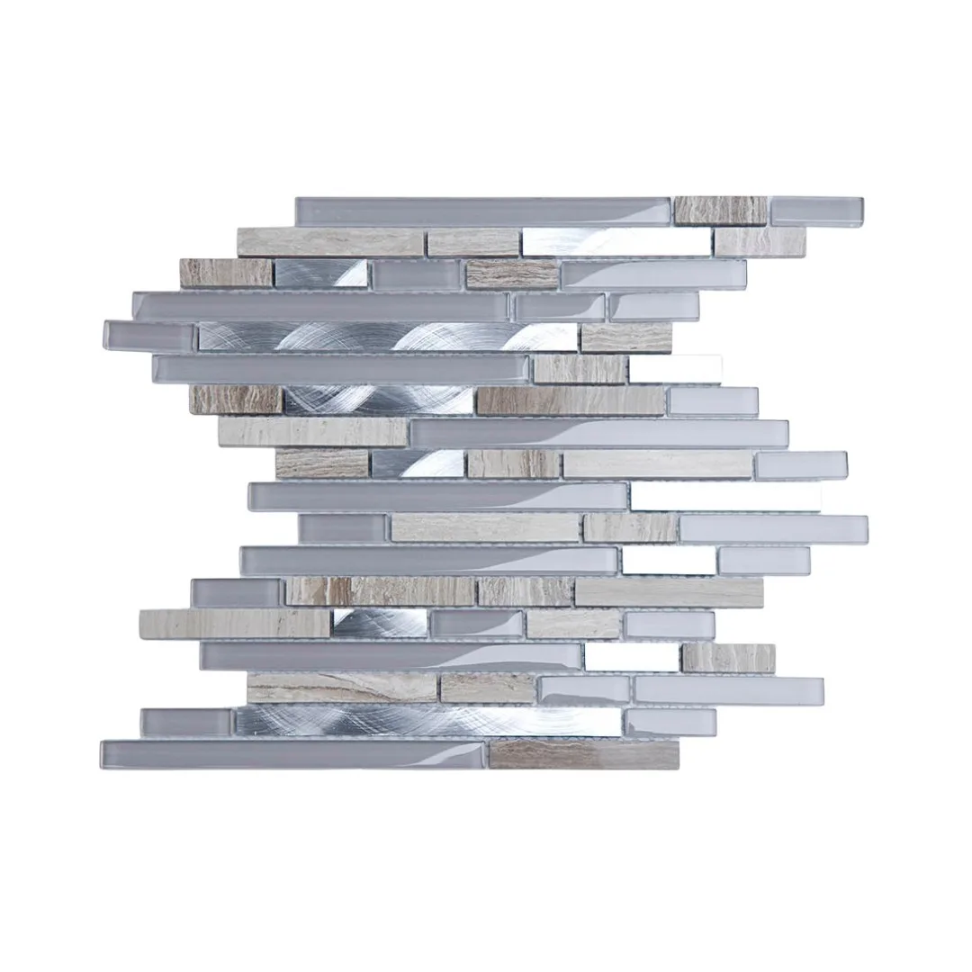 Pastilha Cinza 30x30,6 Glass Mosaic Glass Stone GST "A"