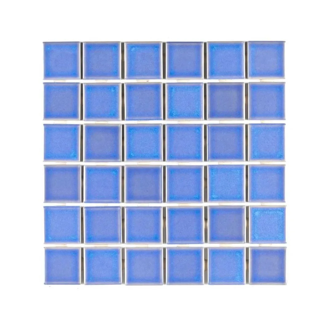 Pastilha De Porcelana Azul 5x5 Atlas Esmaltada Sg-8424 Haiti