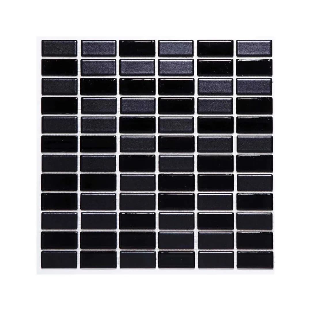 Pastilha De Porcelana Preto 2,5x5 Atlas Esmaltada M7957 Blend Jr