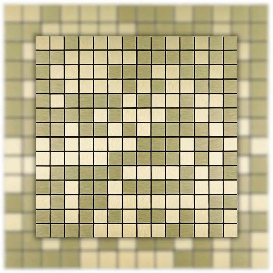 Pastilha Dourada 30,5×30,5 Glass Mosaic Metal "A"