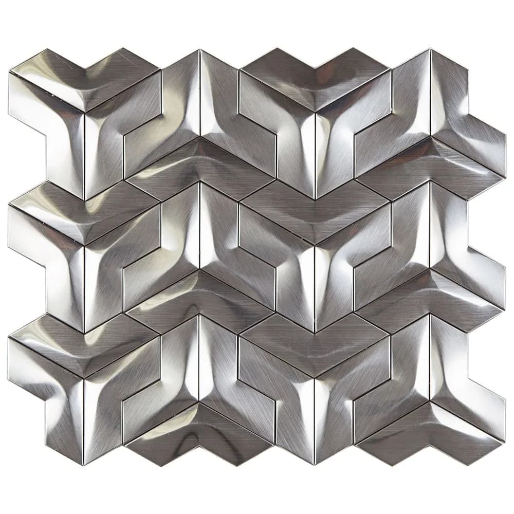 Pastilha Glass Mosaic Ax27 Inox Escovado 26x30