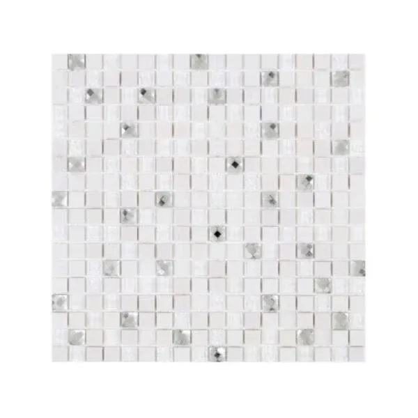 Pastilha Glassmosaic 30x30 05 peças Gs110 Branco