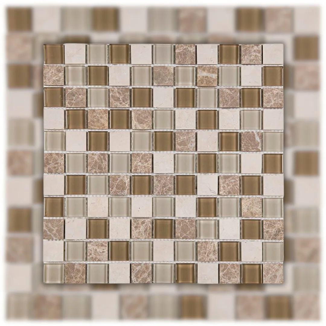 Pastilha Marrom 29x29 (5 PÇ/CX) Glass Mosaic Matisse "A"