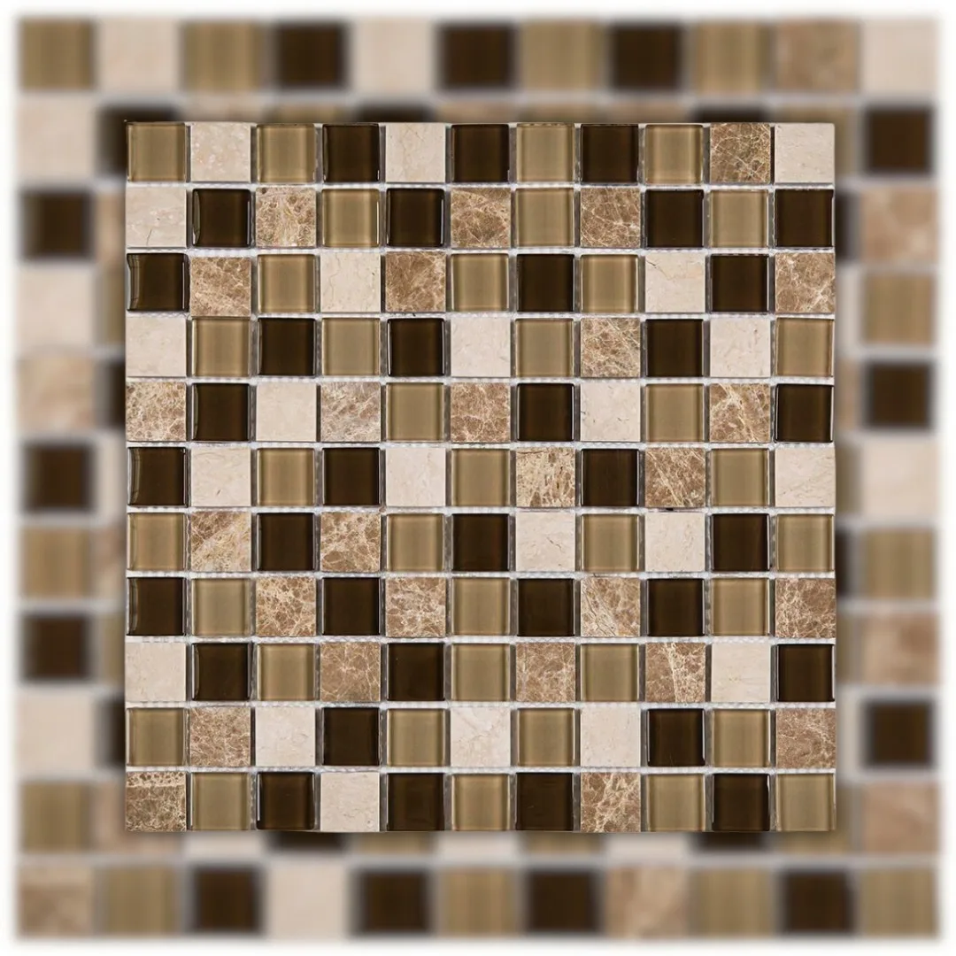Pastilha Marrom 29x29 (5 PÇ/CX) Glass Mosaic Matisse "A"