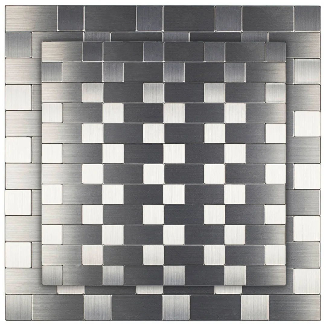 Pastilha Prata 30,4×30,4 (5 PÇ/CX) Glass Mosaic Metal "A"