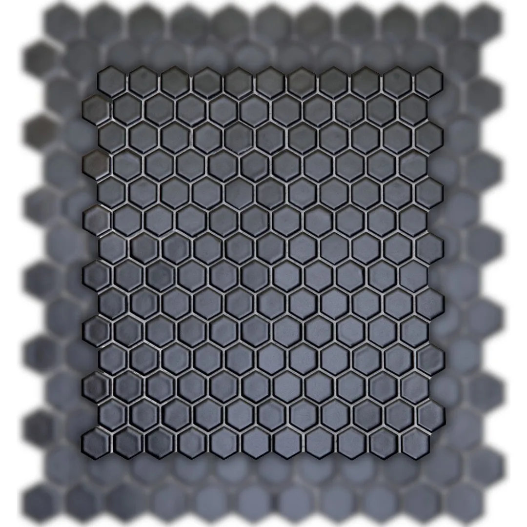Pastilha Preta 23x26 (5 PÇ/CX) Glass Mosaic Porcelana "A"