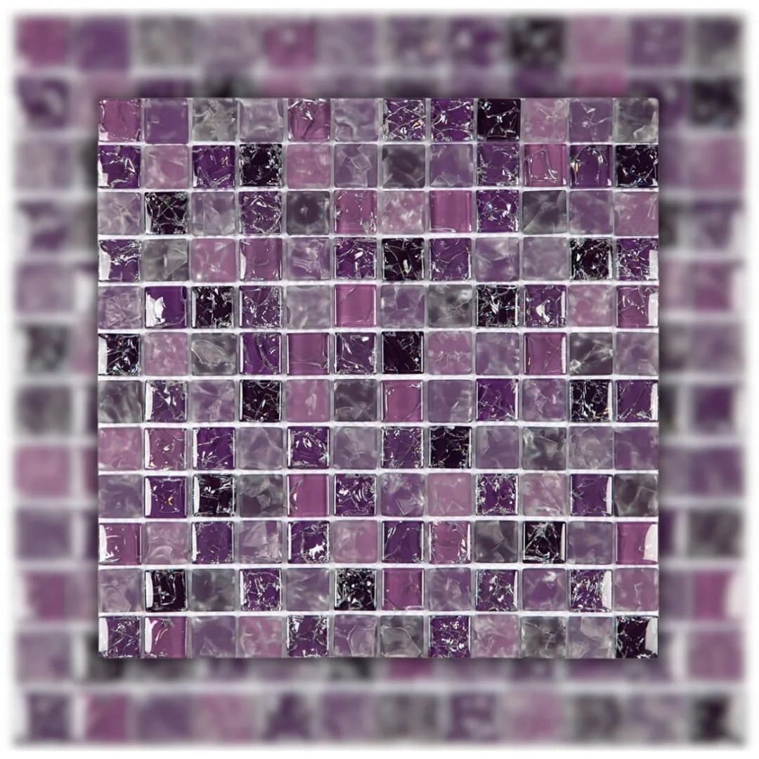 Pastilha Rosa 30x30 (05 PÇ/CX) Glass Mosaic Ice "A"