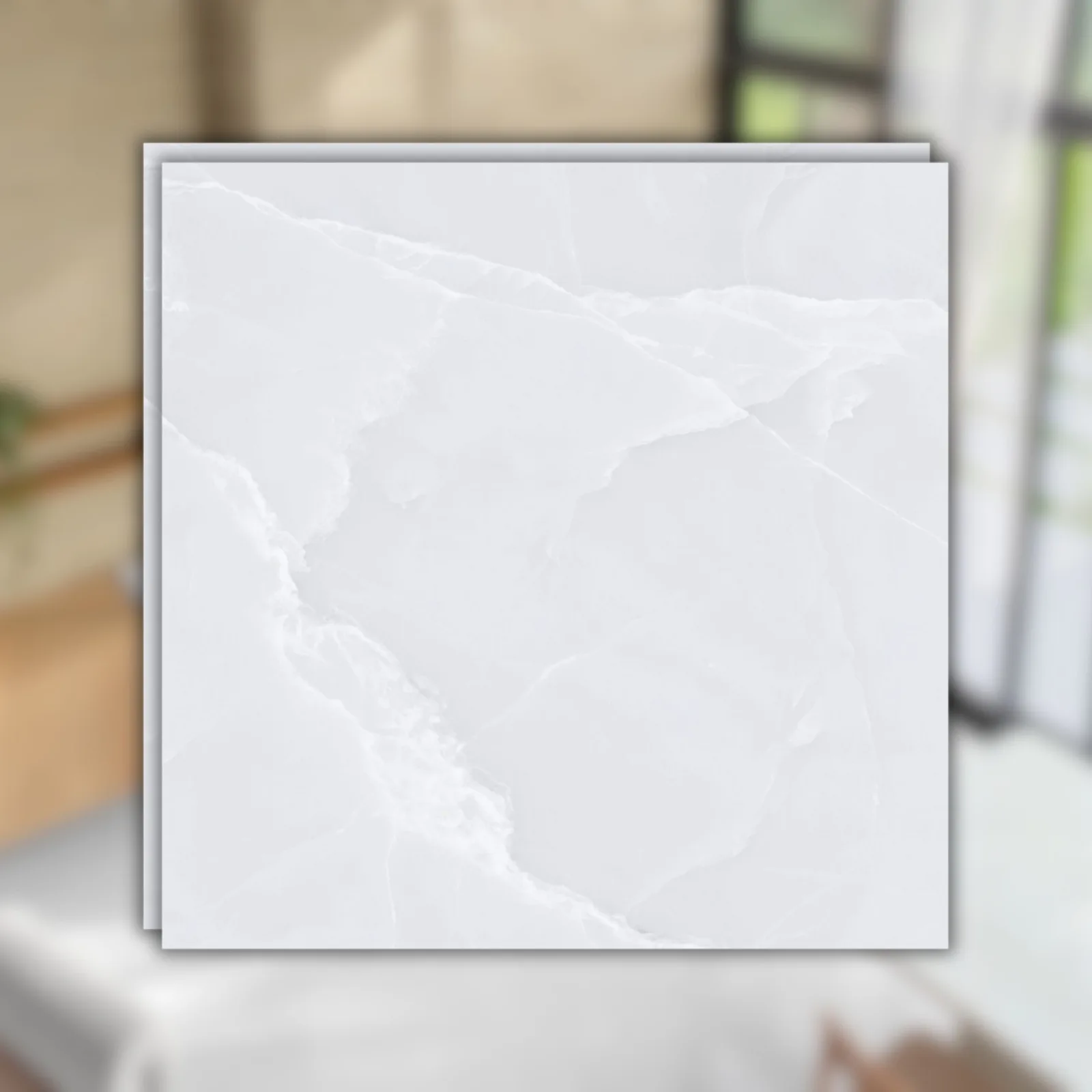 Porcelanato Castelli Bianco Onice 94x94 Satiny RET "A"