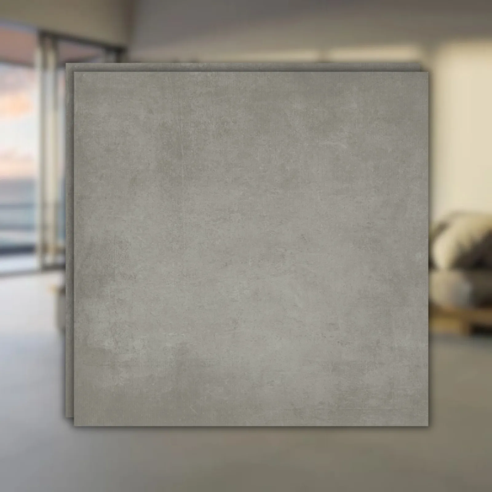 Porcelanato Acetinado Castelli Max Dunnottar Gray Satiny Cemento 71x71 RET "A"