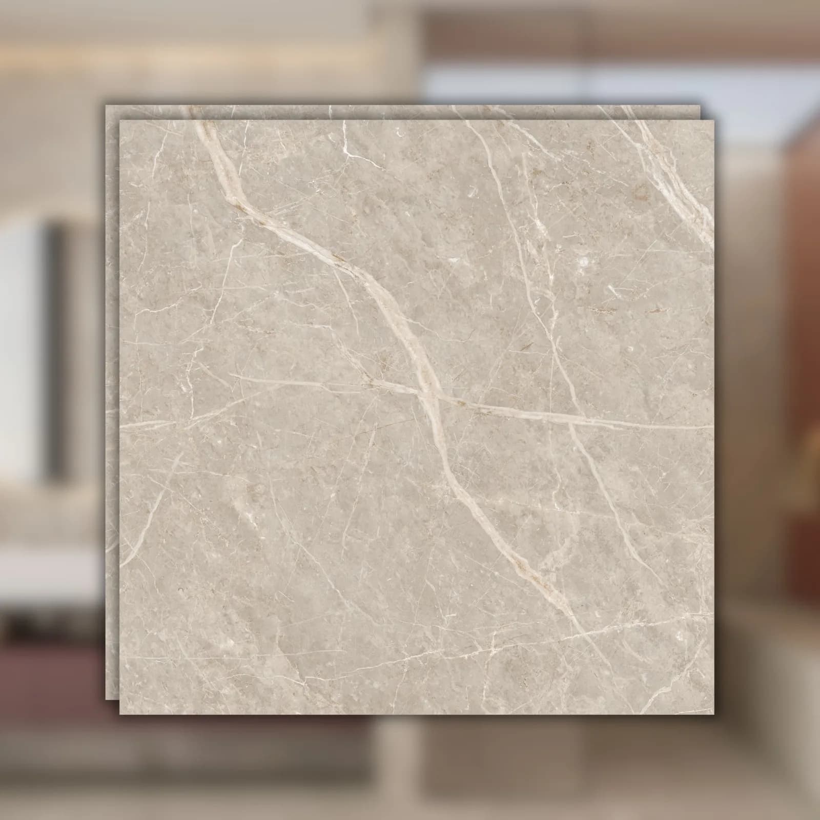 Porcelanato Marmorizado Cinza Natural 100x100 Ceusa Gris SGR RET "A"
