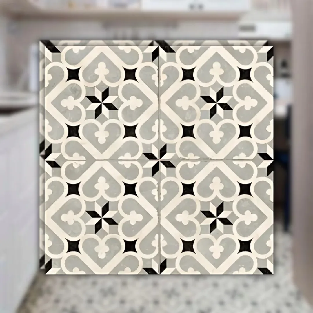 Porcelanato Decorativo Multicolor Acetinado 60x60 Ceusa Ladrilho Amu RET "A"