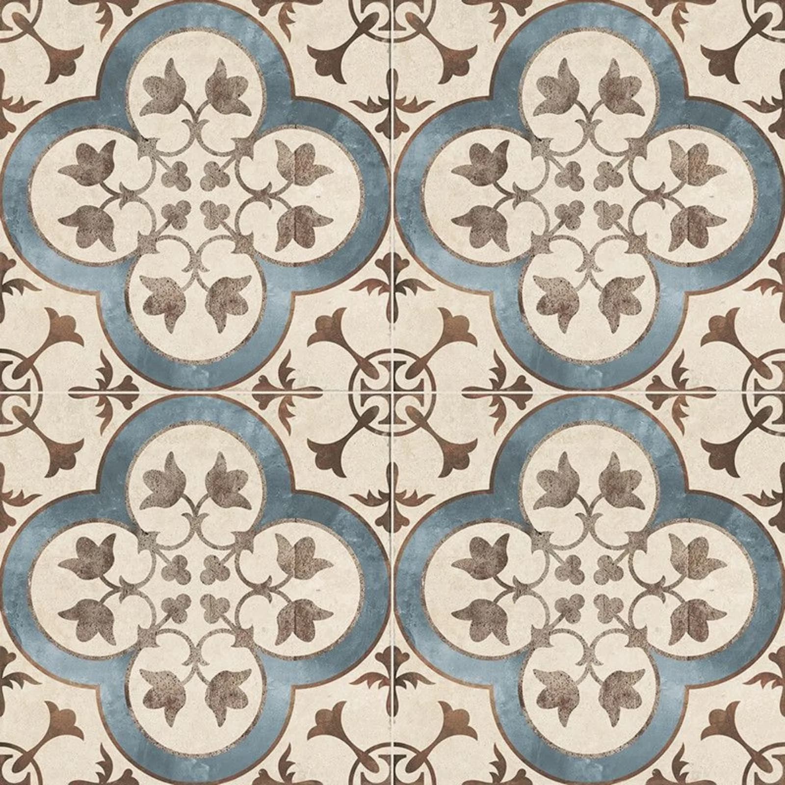 Porcelanato Decorativo Acetinado 60x60 Ceusa Ladrilho Mediterrâneo RET "A"