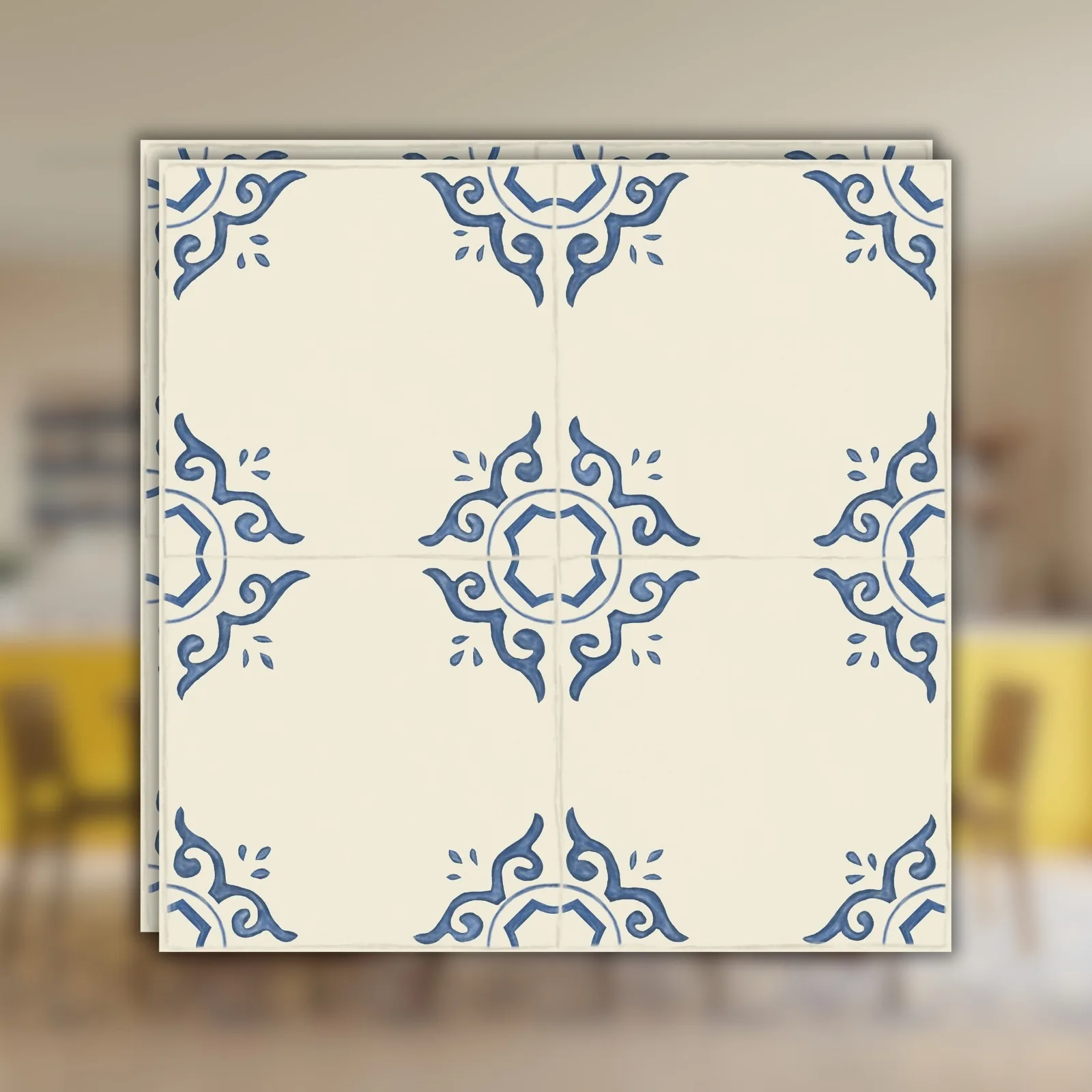 Porcelanato Decorativo Azul Natural 60x60 Ceusa Ladrilho Italian Days RET "A"