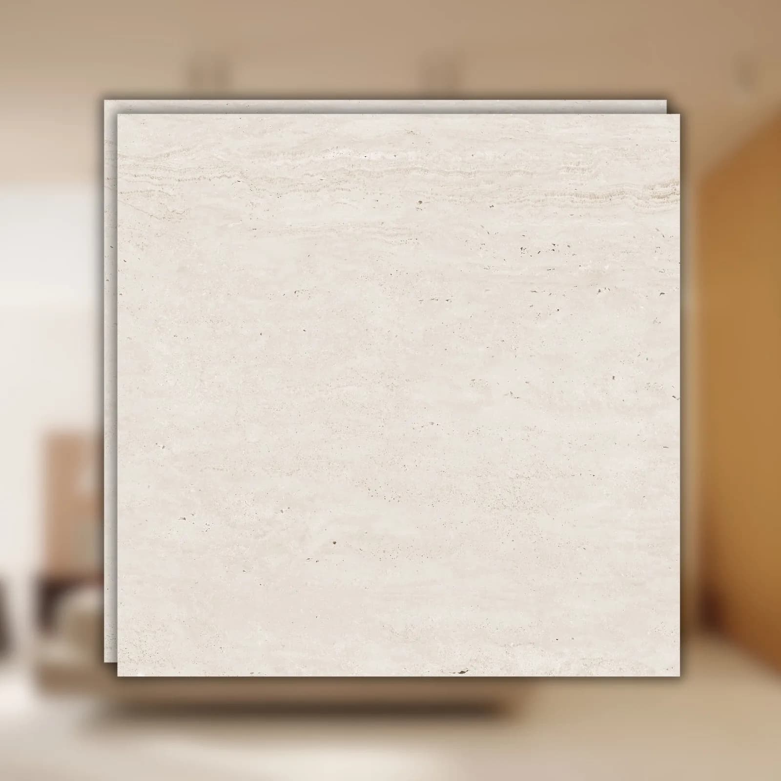 Porcelanato Travertino Natural 90x90 Ceusa Veins Be RET "A"