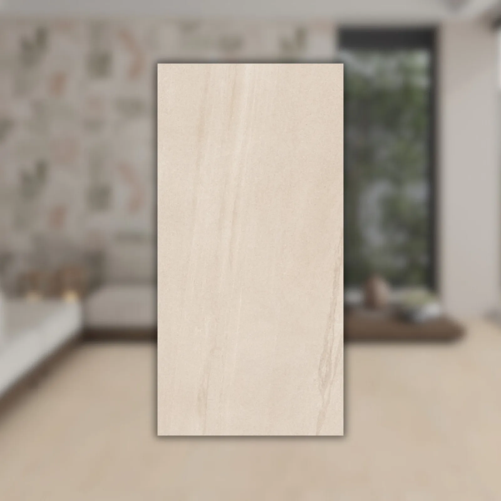 Porcelanato Bege Acetinado 62x121 Damme Basaltina RET "A"