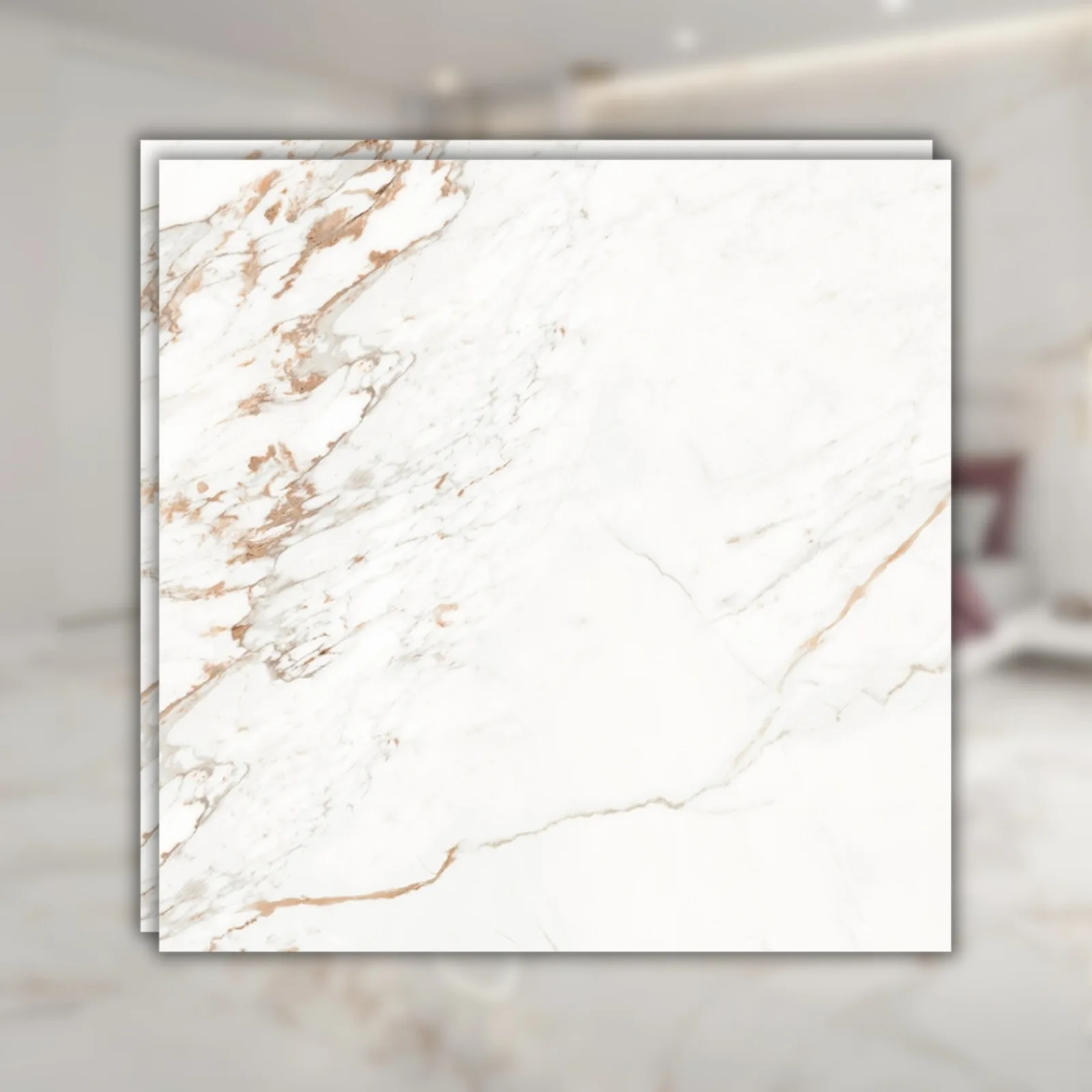Porcelanato Branco Acetinado 83x83 Damme Capraia RET "A"