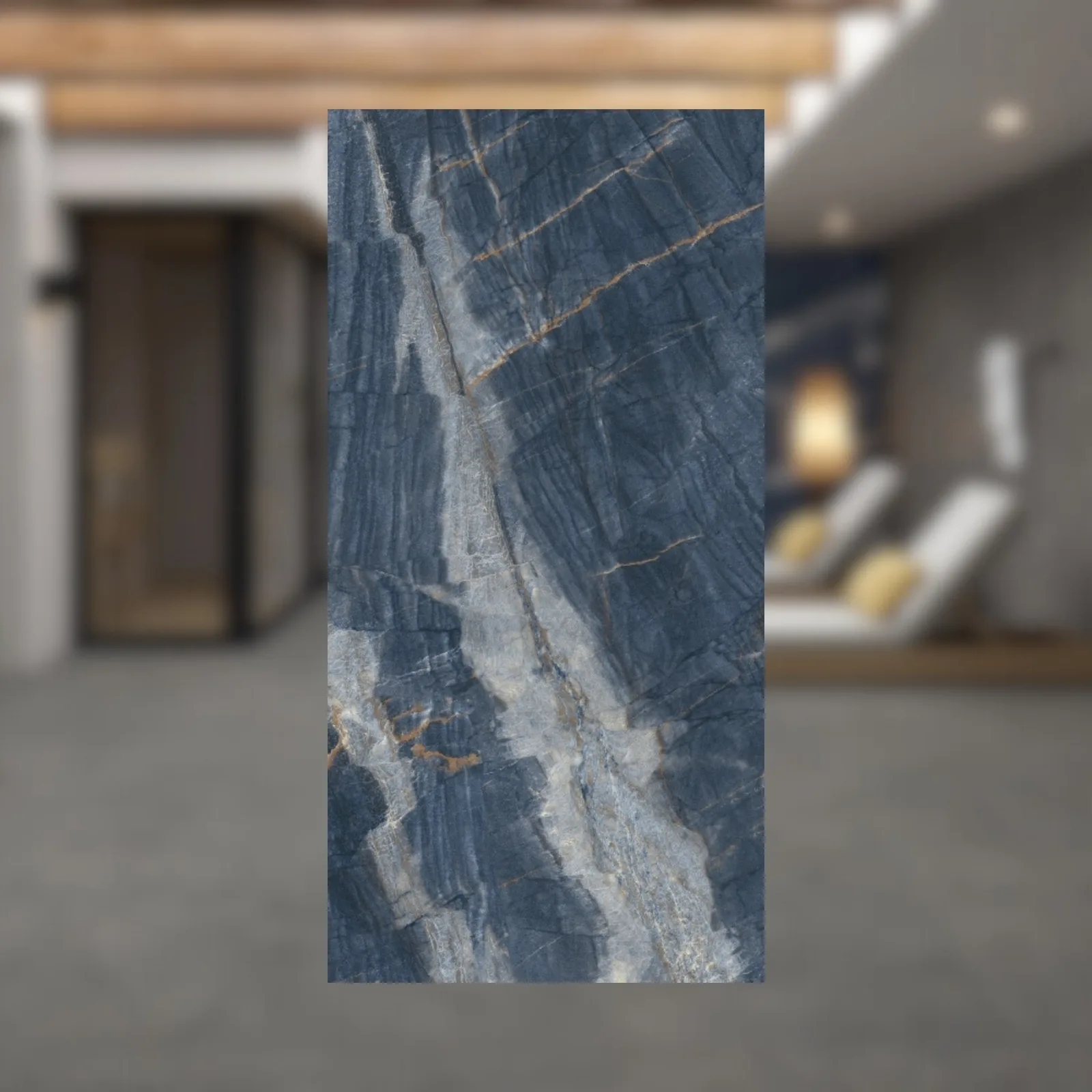 Porcelanato Damme Ocean 61x120 Blue Polido