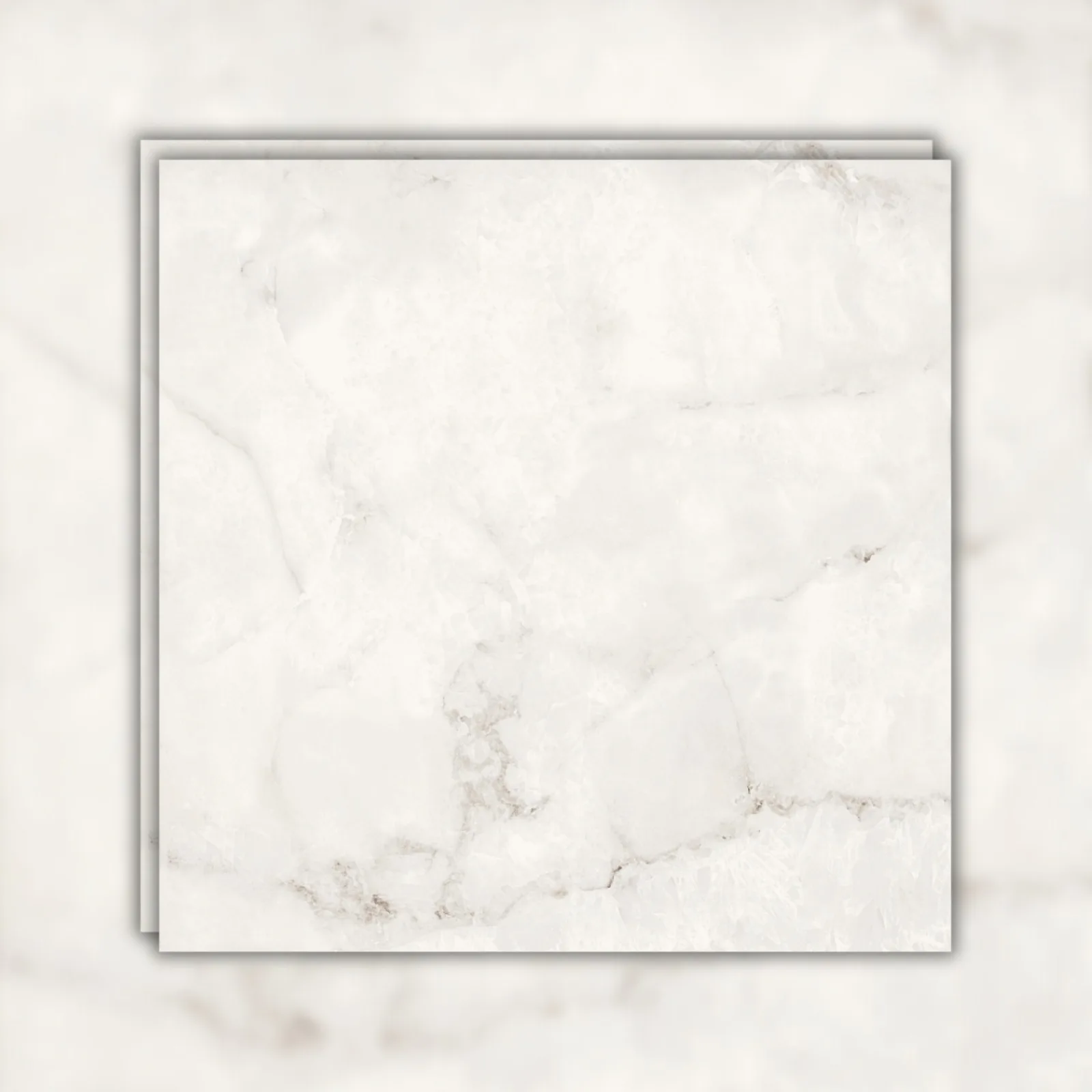 Porcelanato Branco Acetinado 83x83 Damme Onix Ice RET "A"