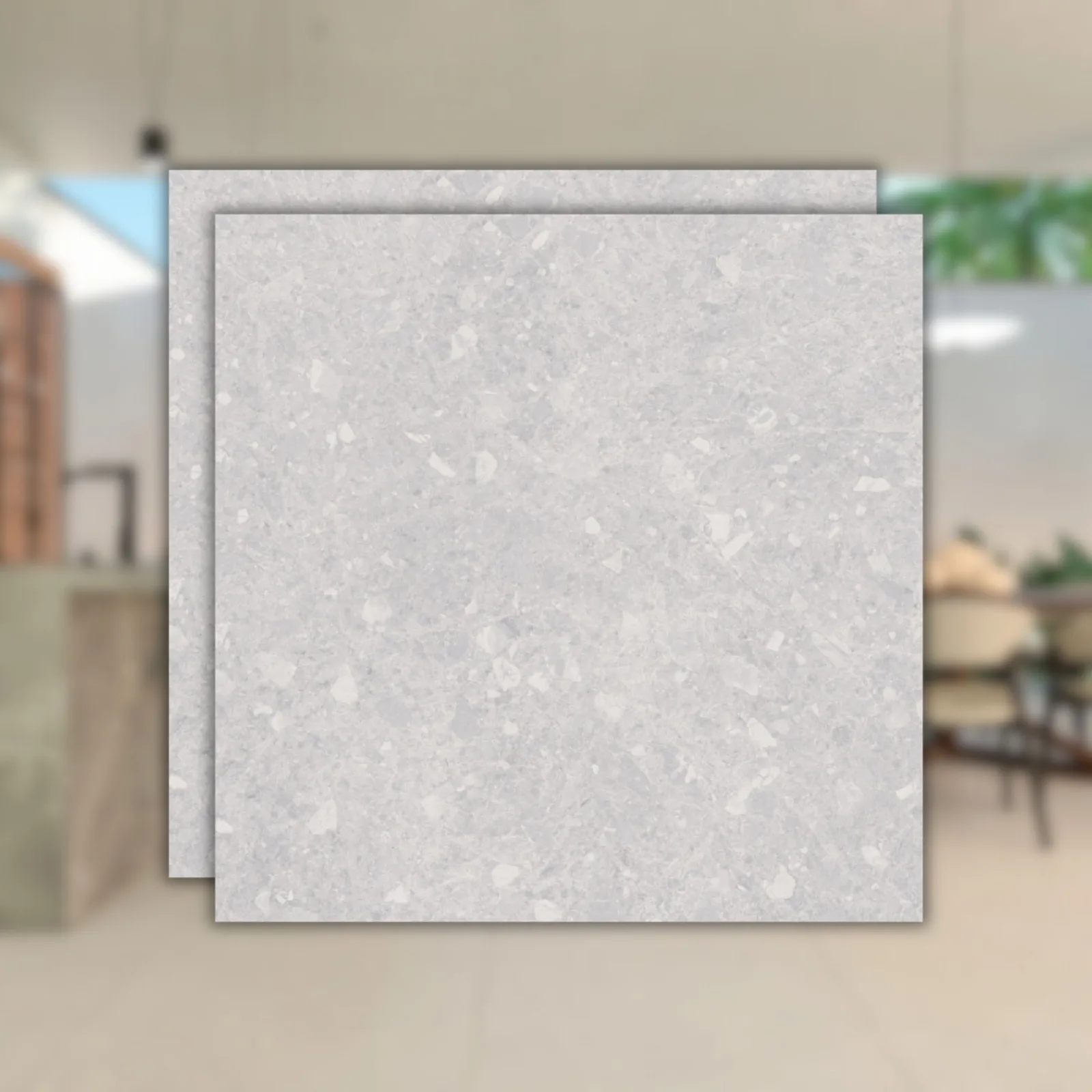 Porcelanato Cinza Acetinado 83x83 Damme Quios RET "A"