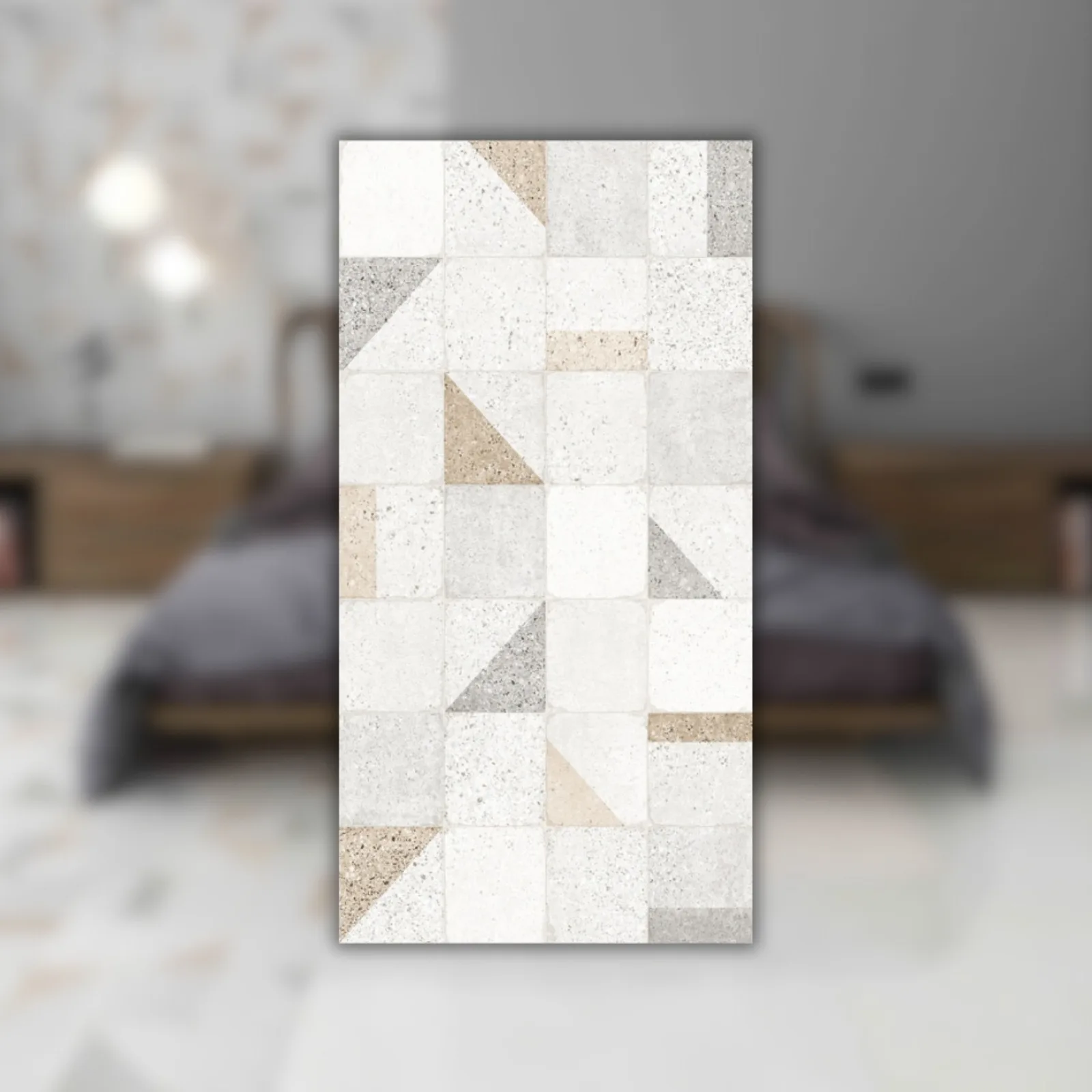 Porcelanato Acetinado 62x121 Damme Terrazo Decor RET "A"