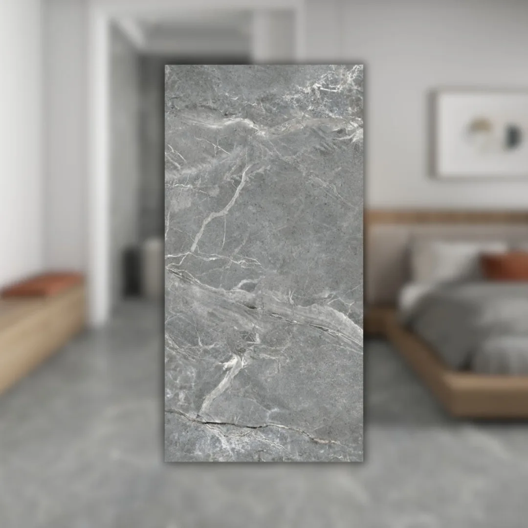 Porcelanato Cinza Acetinado 62x121 Damme Venato Grigio RET "A"