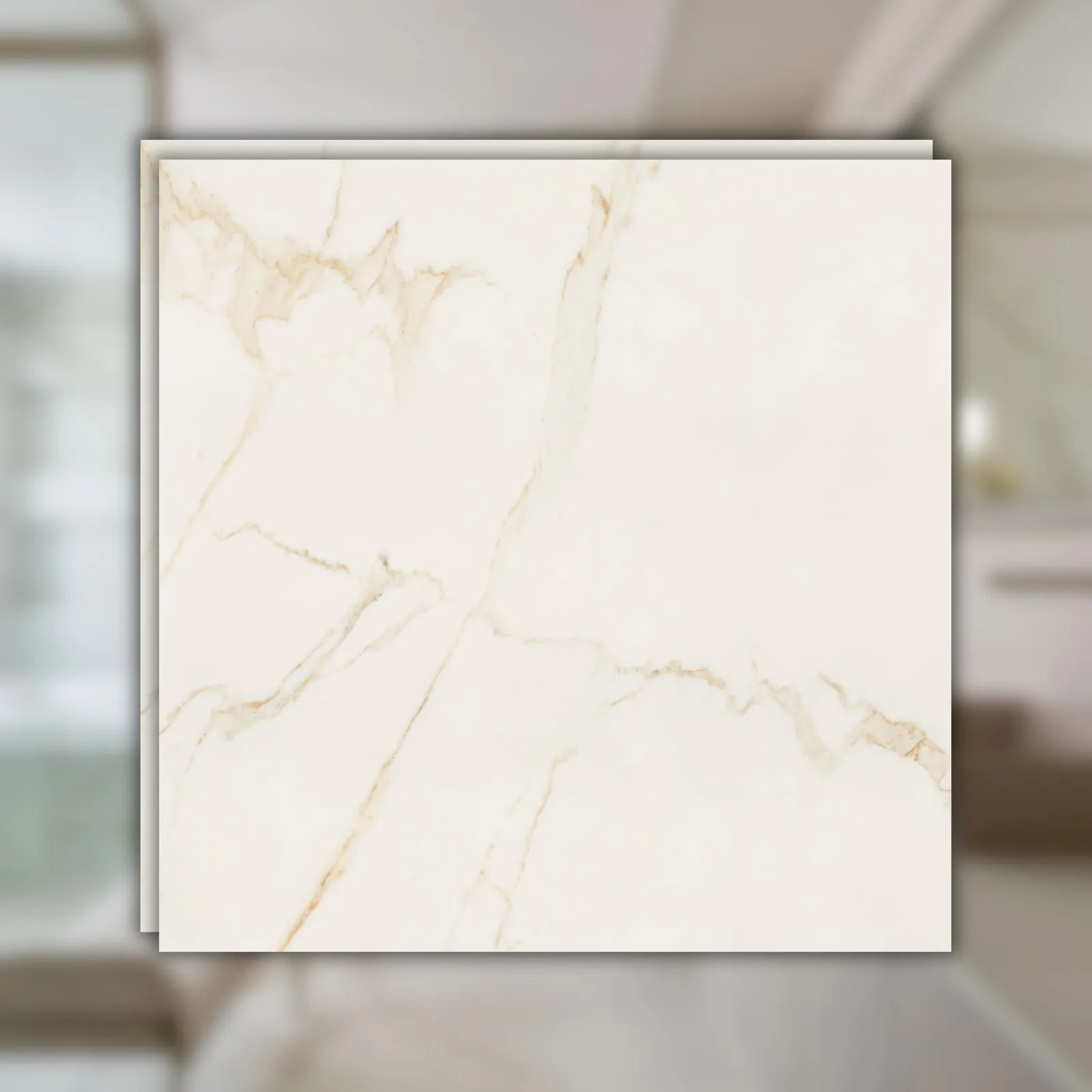 Porcelanato Bege Acetinado 120x120 Decortiles Calacatta Ouro RET "A"