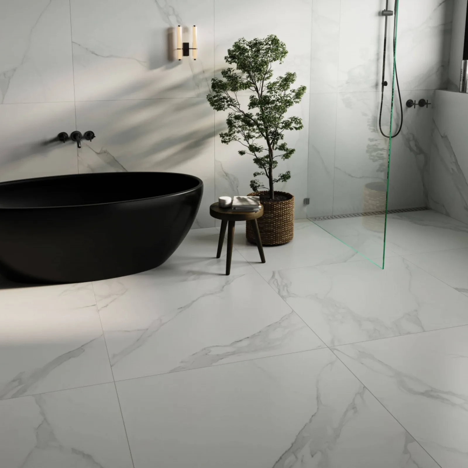 Porcelanato Eliane Place 84x84 Branco Acetinado RET "A"