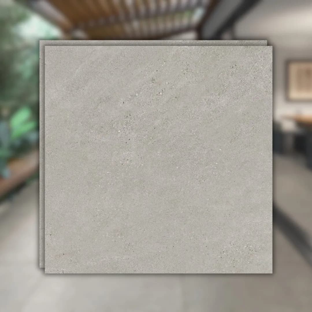 Porcelanato Cinza Acetinado 83x83 Helena Capadócia RET "A"