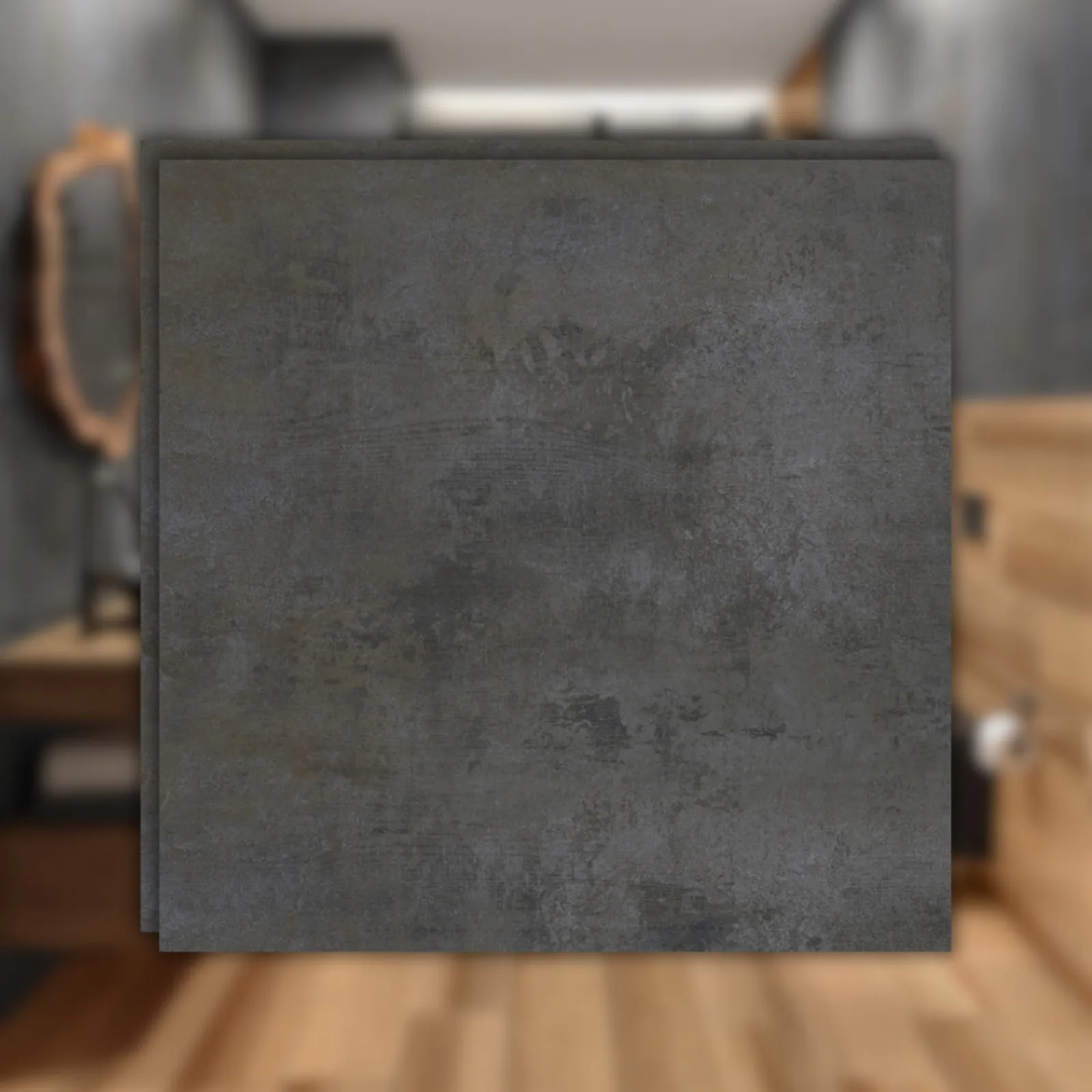 Porcelanato Cinza 83x83 Helena Soft Steel Rustico RET "A"
