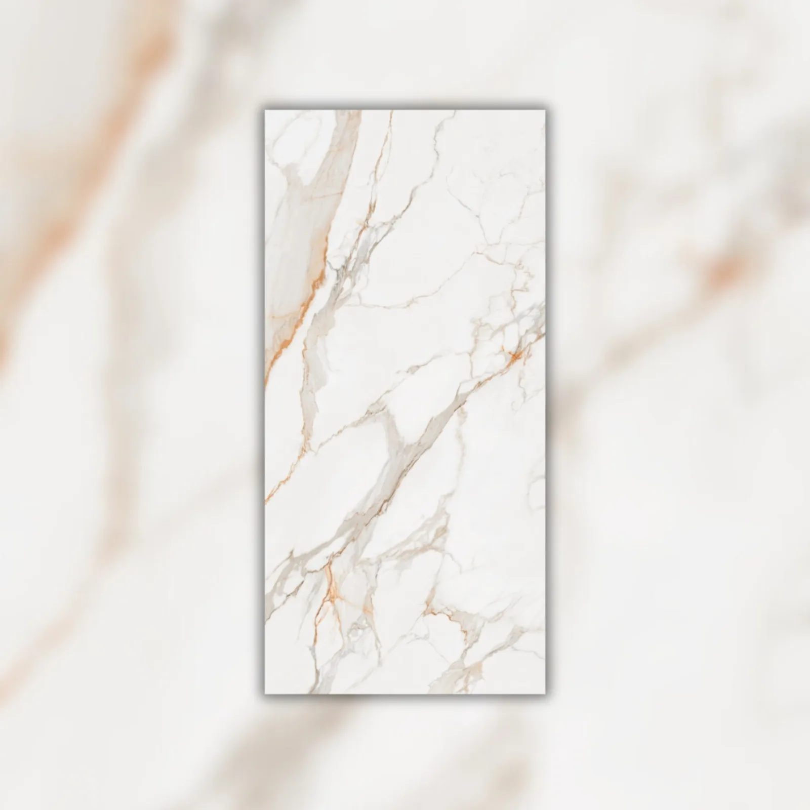 Porcelanato Branco Acetinado 120x250 Incepa Calacata Lm Oro RET "A"