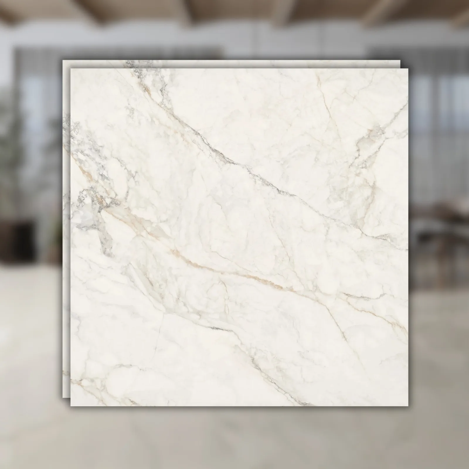 Porcelanato Marmorizado Branco Polido 120x120 Portobello Apuano Oro RET "A"