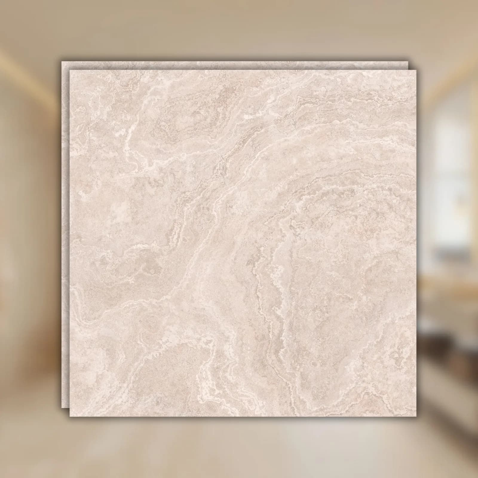 Porcelanato Bege MLX 120x120 Portinari Travertino Cross Cut RET "A"