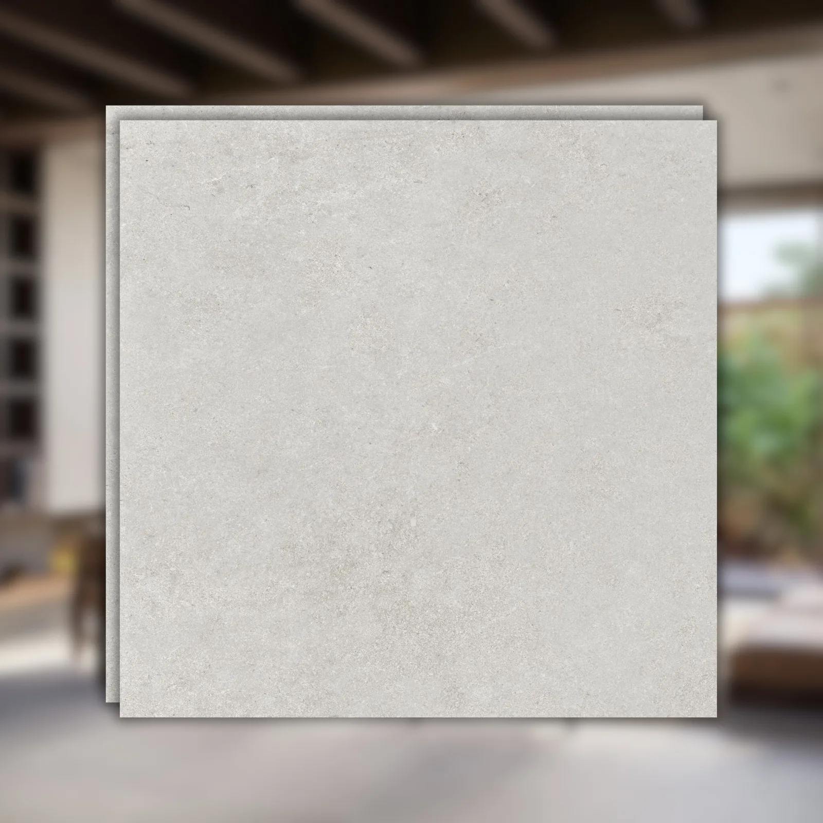 Porcelanato Cinza 90x90 Roca Limestone Off Wh Abs RET "A"