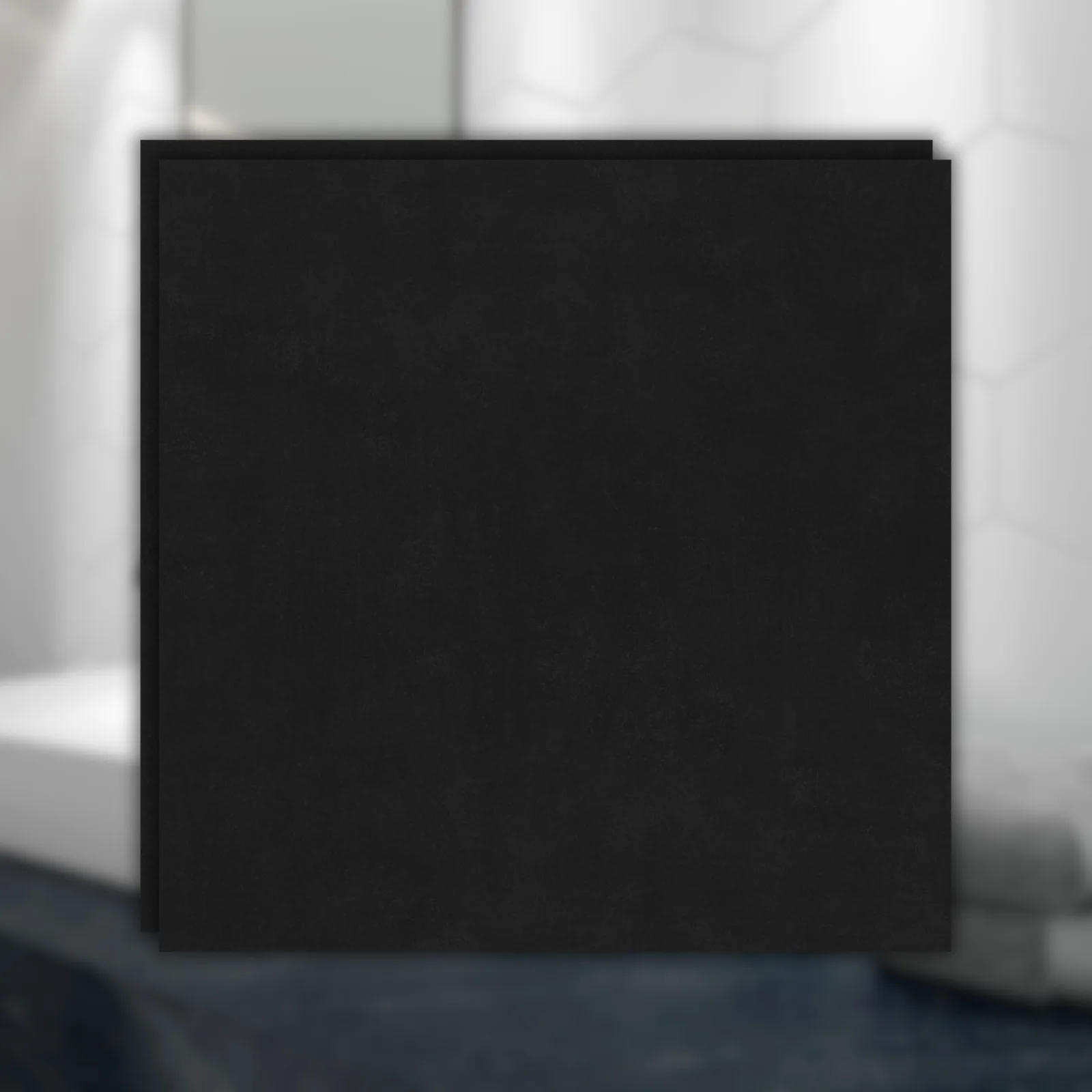 Revestimento Cerâmico Preto Mate 20x20 Roca Uno Bold "A"
