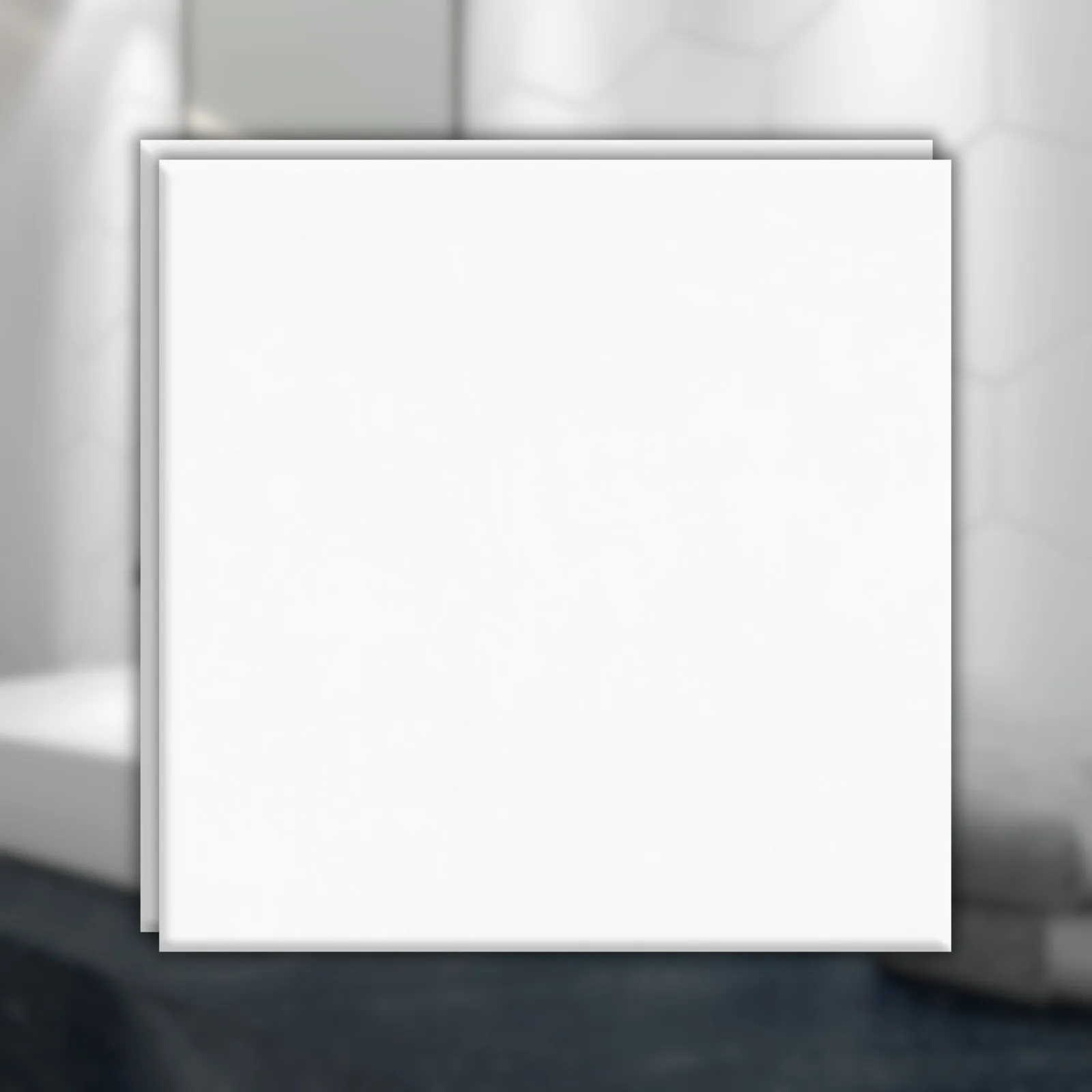 Revestimento Cerâmico Branco Mate 20x20 Roca Uno Bold "A"